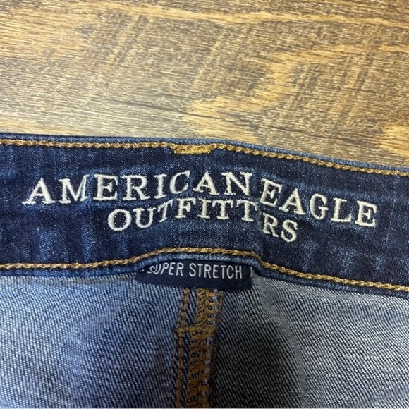 American Eagle Skinny Kick Super Stretch Jeans Womens Size 12 Mid Rise - Picture 4 of 9